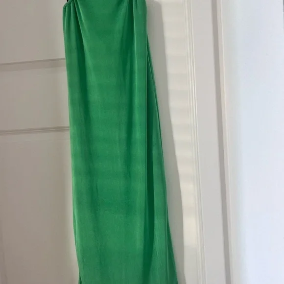 Elegant Green Sleeveless Maxi Open Back Dress Size Large - Picture 4 of 11